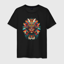 Индеец города ацтеков – Мужская футболка хлопок с принтом купить со скидкой в -20%