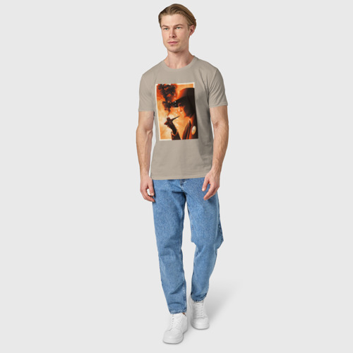 Мужская футболка хлопок Оппенгеймер К-6, цвет миндальный - фото 5