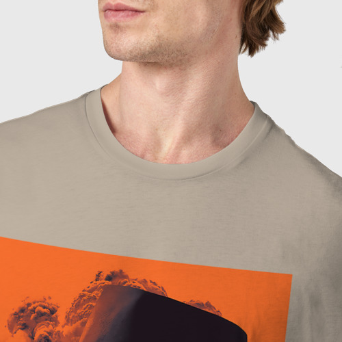 Мужская футболка хлопок Взгляд Оппенгеймера, цвет миндальный - фото 6