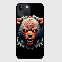 Чехол для iPhone 13 mini С разъяренным медведем