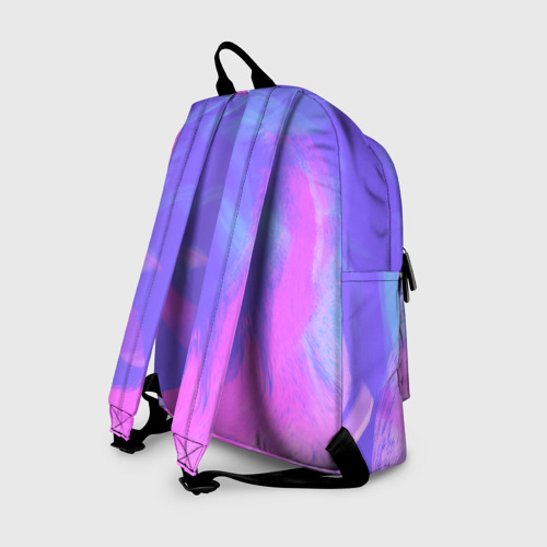 Рюкзак 3D с принтом Сиреневая абстракция, вид сзади #1