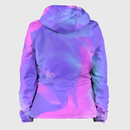 Женская куртка 3D Сиреневая абстракция, цвет белый - фото 2