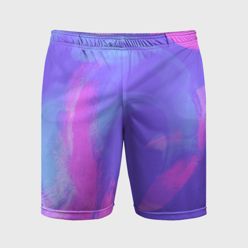 Мужские шорты спортивные Сиреневая абстракция, цвет 3D печать
