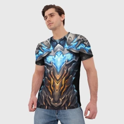Мужская футболка 3D Магические латы рыцаря героя - фото 2