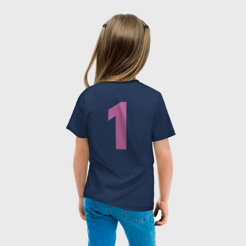 Детская футболка хлопок Достойный первый - розовый, цвет темно-синий - фото 6