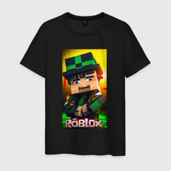 Мужская футболка хлопок Roblox green man