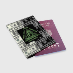 Обложка для паспорта матовая кожа План миллионера на фоне доллара - фото 2