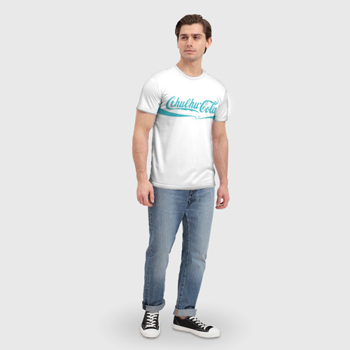 Мужская футболка 3D Ктулху-Кола, цвет 3D печать - фото 5