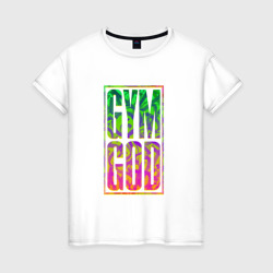 Женская футболка хлопок Gym god