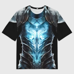 Женская футболка oversize 3D Магический доспех некроманта
