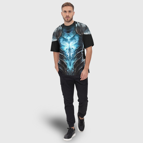 Мужская футболка oversize 3D Магический доспех некроманта, цвет 3D печать - фото 5