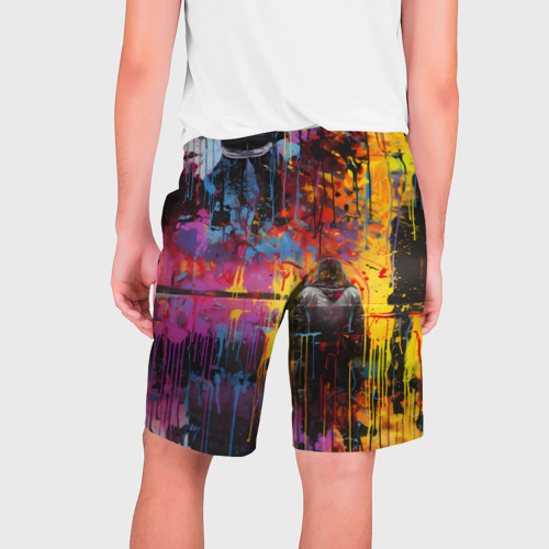 Мужские шорты 3D с принтом Уличное искусство, вид сзади #1
