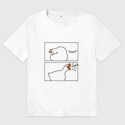 Мужская футболка хлопок Oversize Орущий гусь