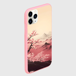 Чехол для iPhone 11 Pro матовый Сакура в горах - фото 2