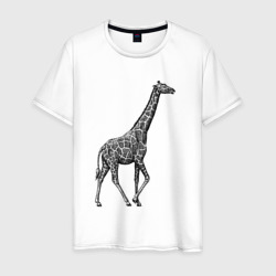 Мужская футболка хлопок Жираф гуляет