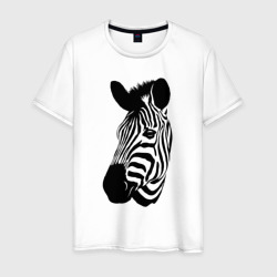 Голова зебры – Мужская футболка хлопок с принтом купить со скидкой в -20%