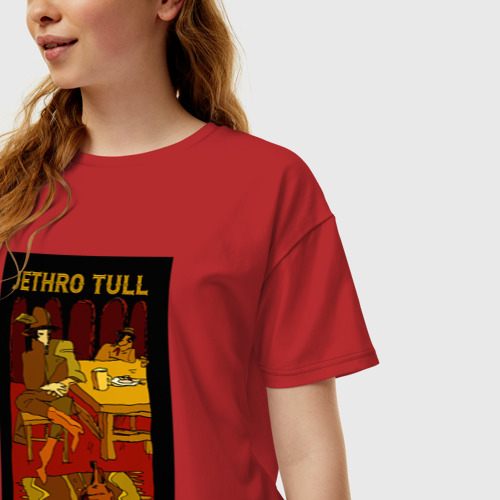 Женская футболка хлопок Oversize Jethro Tull - A Song for Jeffrey, цвет красный - фото 3