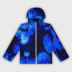 Женская ветровка 3D Медузы голубого цвета