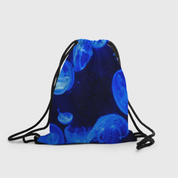Рюкзак-мешок 3D Медузы голубого цвета