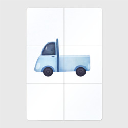 Магнитный плакат 2Х3 Милая голубая машинка грузовик