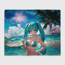 Плед 3D Хацуне Мику на пляже