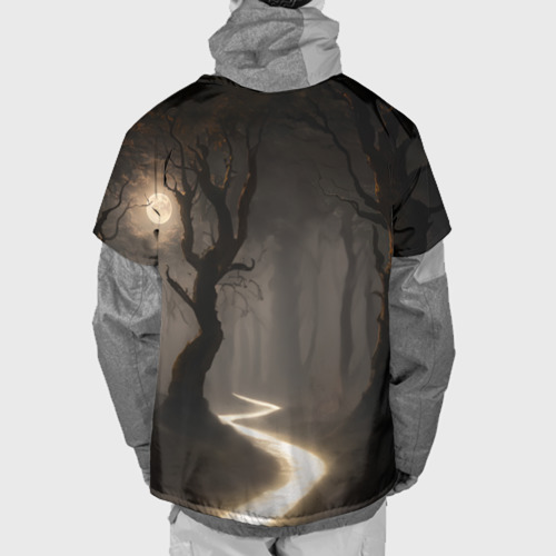Накидка на куртку 3D Ведьма в ночном лесу, цвет 3D печать - фото 2