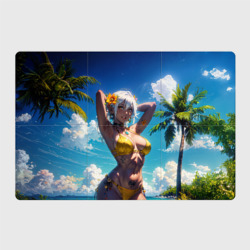 Магнитный плакат 3Х2 Девушка в желтом купальнике