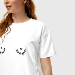 Женская футболка хлопок Oversize Грудь с сердцами - Мое тело мое дело - фото 2