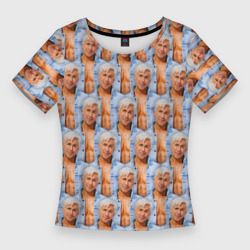 Женская футболка 3D Slim Паттерн - Райан Гослинг