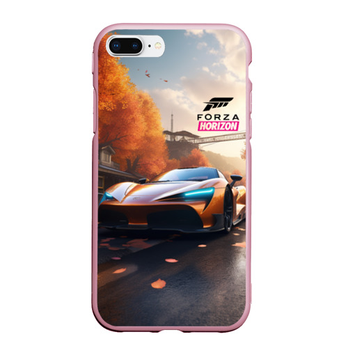 Чехол для iPhone 7Plus/8 Plus матовый Forza Horison осенний пейзаж, цвет розовый