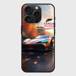 Чехол силиконовый для Apple iPhone 15 Pro матовый Forza Horison осенний пейзаж