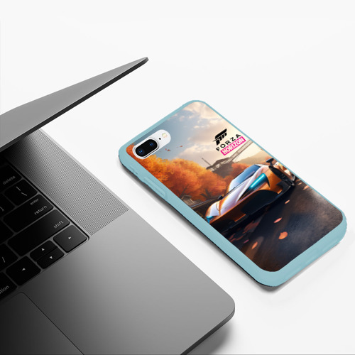 Чехол для iPhone 7Plus/8 Plus матовый Forza Horison осенний пейзаж, цвет мятный - фото 5