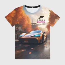 Женская футболка 3D Forza Horison осенний пейзаж