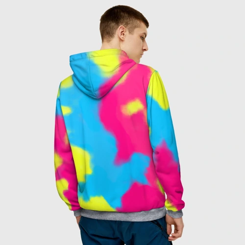 Мужская толстовка 3D с принтом I Am Kenough Tie-Dye, вид сзади #2