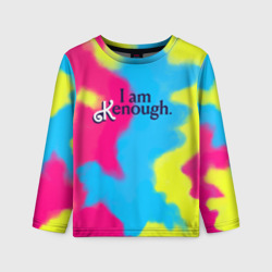 Детский лонгслив 3D I Am Kenough Tie-Dye