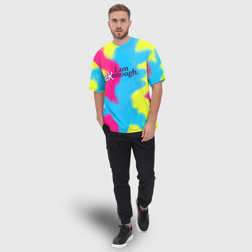 Мужская футболка oversize 3D I Am Kenough Tie-Dye, цвет 3D печать - фото 5