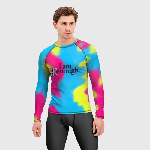 Мужской рашгард 3D I Am Kenough Tie-Dye, цвет 3D печать - фото 3