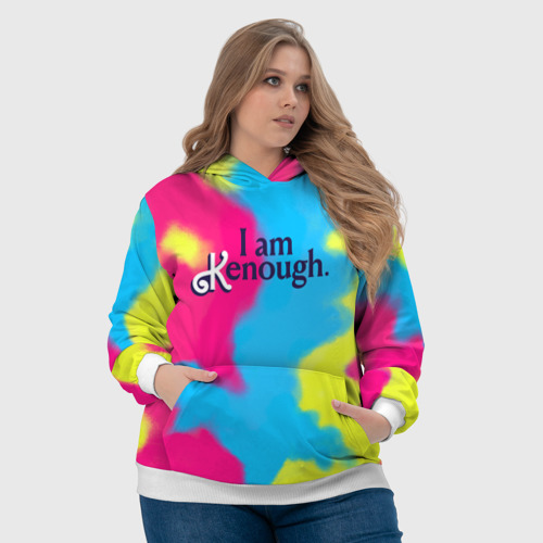 Женская толстовка 3D I Am Kenough Tie-Dye, цвет 3D печать - фото 6