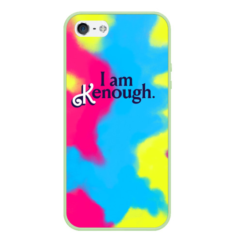 Чехол для iPhone 5/5S матовый I Am Kenough Tie-Dye, цвет салатовый