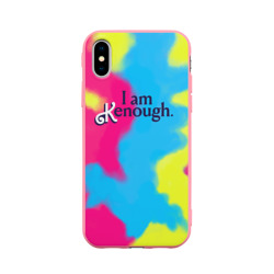 Чехол для iPhone X матовый I Am Kenough Tie-Dye