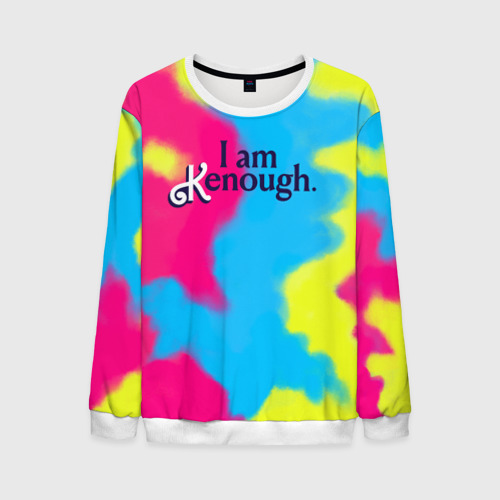 Мужской свитшот 3D I Am Kenough Tie-Dye, цвет белый