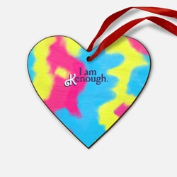 Деревянная игрушка Сердце I Am Kenough Tie-Dye