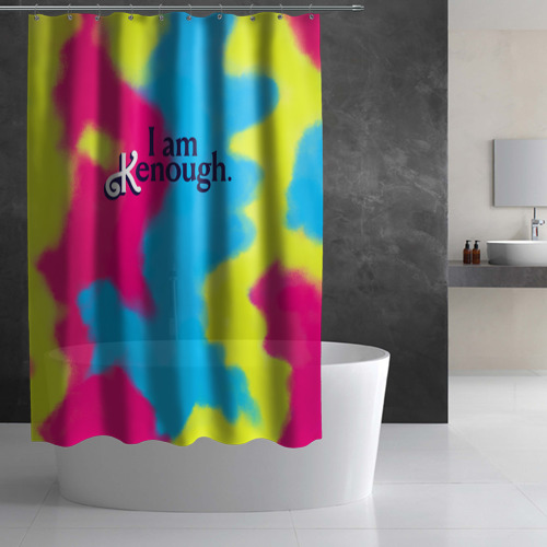 Штора 3D для ванной I Am Kenough Tie-Dye - фото 3