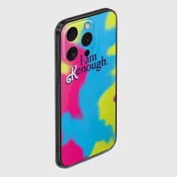 Чехол для iPhone 15 Pro силиконовый с защитой камеры I Am Kenough Tie-Dye - фото 2