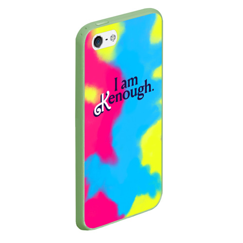 Чехол для iPhone 5/5S матовый I Am Kenough Tie-Dye, цвет салатовый - фото 3