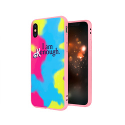 Чехол для iPhone X матовый I Am Kenough Tie-Dye - фото 2