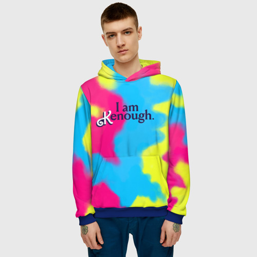 Мужская толстовка 3D I Am Kenough Tie-Dye, цвет синий - фото 3