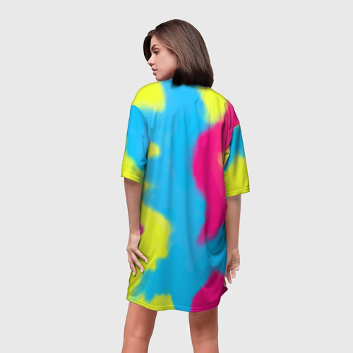 Платье-футболка 3D I Am Kenough Tie-Dye, цвет 3D печать - фото 4