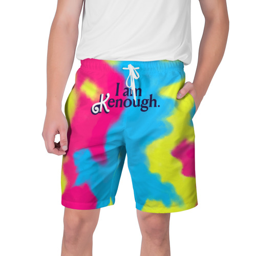 Мужские шорты 3D с принтом I Am Kenough Tie-Dye, вид спереди #2