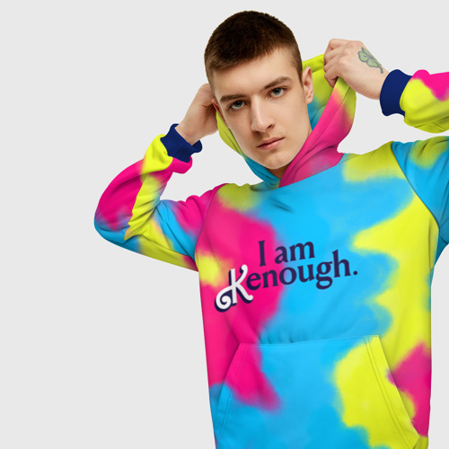 Мужская толстовка 3D I Am Kenough Tie-Dye, цвет синий - фото 5